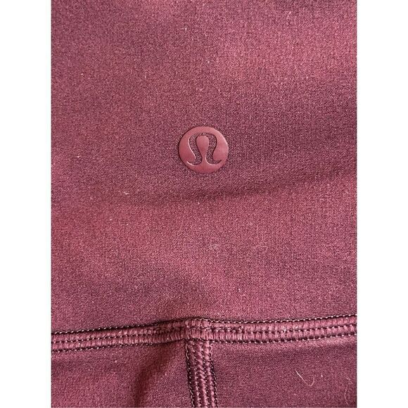 Lululemon size 12 burgundy Reveal tights/ leggings *FLAW* - Picture 6 of 9
